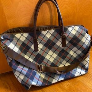 Lulu Dharma🧘🏻‍♀️🪬 NWOT Plaid Tote Bag w/Shoulder Strap!